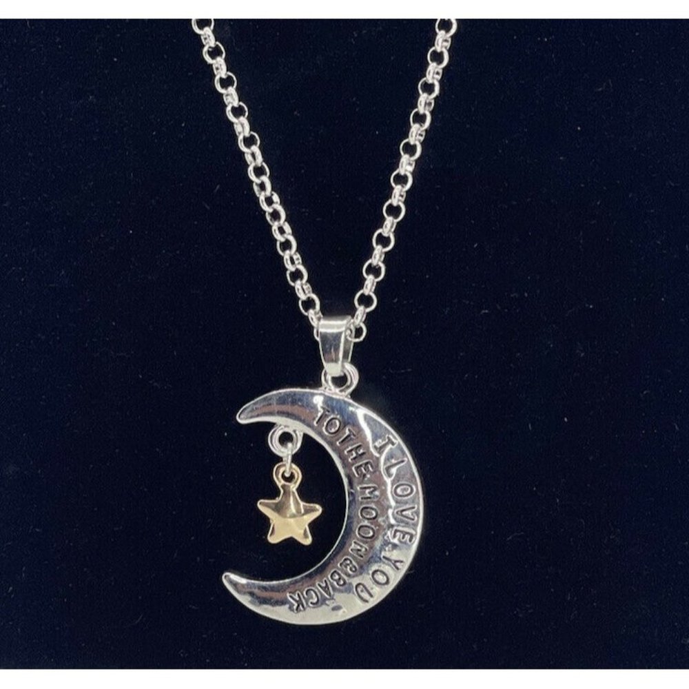 I Love You To The Moon And Back - Silver Necklace